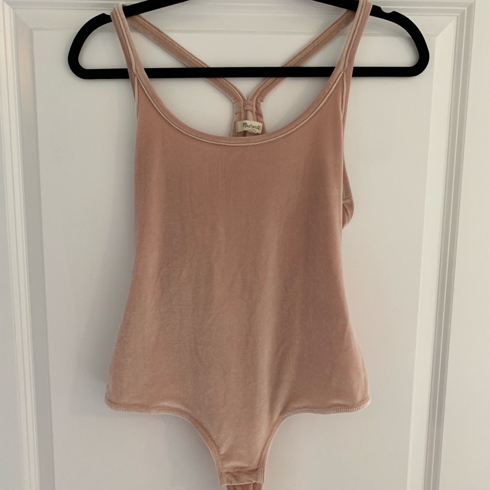 Madewell crushed velvet body suit